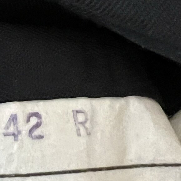 Wall Street Men's 100% Pure Wool Navy Blazer Sport Coat Size 42R Striped - Picture 9 of 12